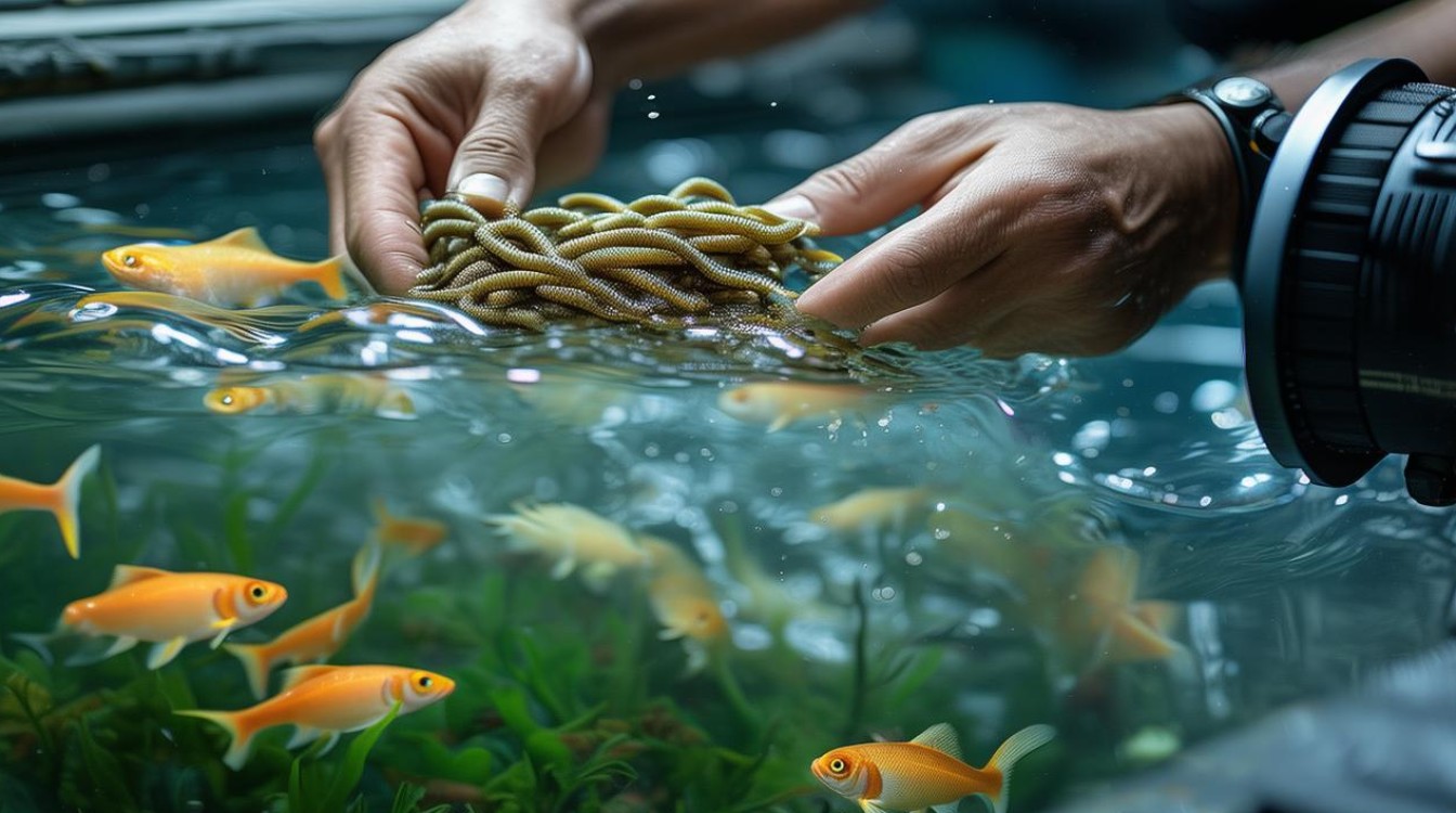 水蚯蚓喂桂花鱼苗技术，水蚯蚓喂桂花鱼苗技术视频-图1