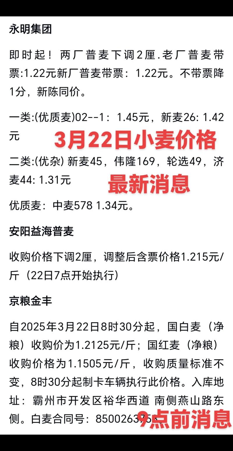 寿光小麦最新价格多少钱一斤?-图1 寿光小麦最新价格多少钱一斤?-图1