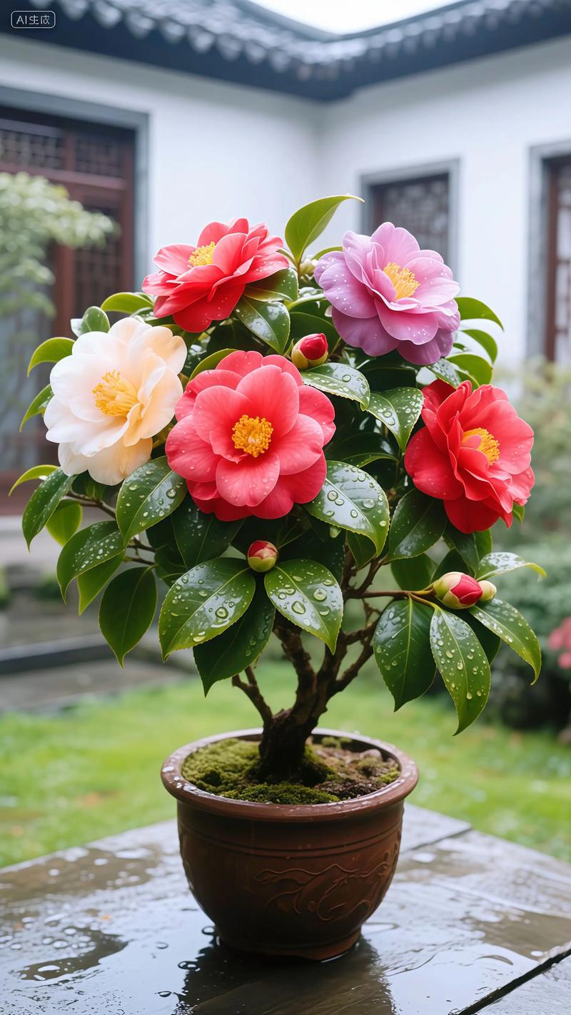 多色茶花品种有哪些?-图2 多色茶花品种有哪些?-图2