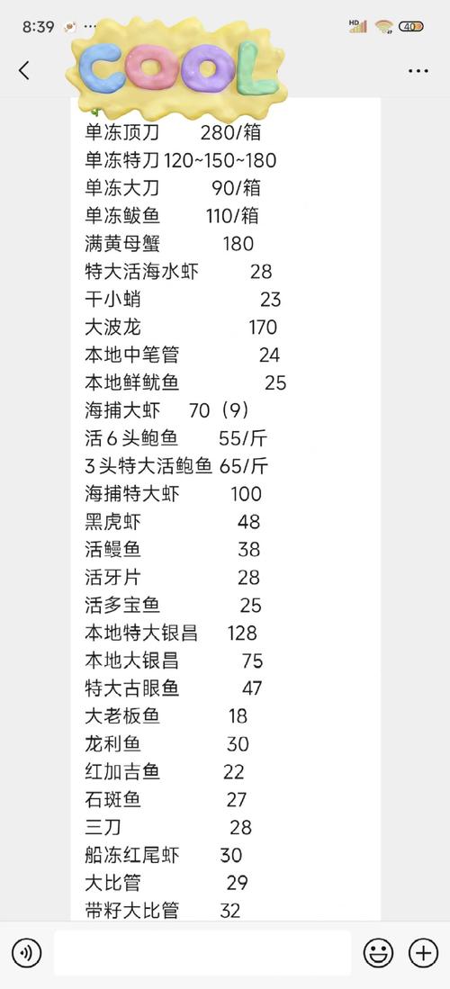 青岛水产价格实时价多少？-图1